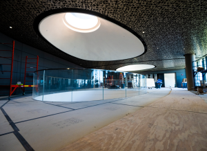 Custom GRG dome ceiling for Northeastern university exp building done by Castle