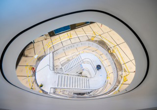 Custom GRG dome ceiling for Northeastern university exp building done by Castle Custom GRG dome ceiling for Northeastern university exp building done by Castle