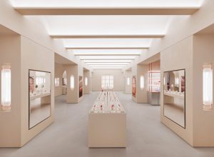 Commercial GRG project custom GRG ceiling for Glossier Soho