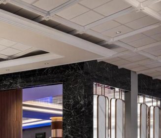 Grid cover ceiling tile Commercial GRG project Matching Grid cover ceiling tile work for new orleans casino done by Castle