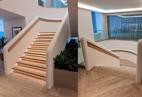 Custom GRG stairs for Argicole credit done by Castle