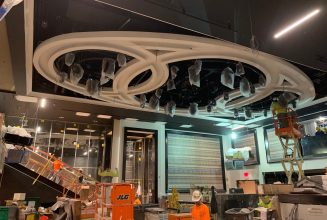 GRG Custom shape ceiling progress