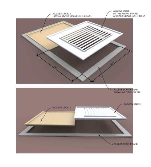 Louvers access doors
